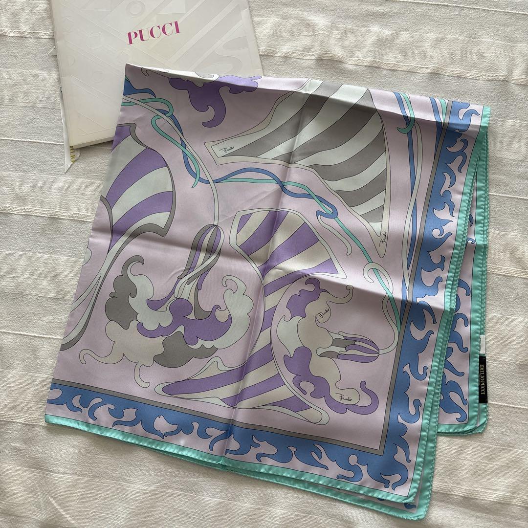 ◇EMILIO PUCCI シルク スカーフ ストール 総柄