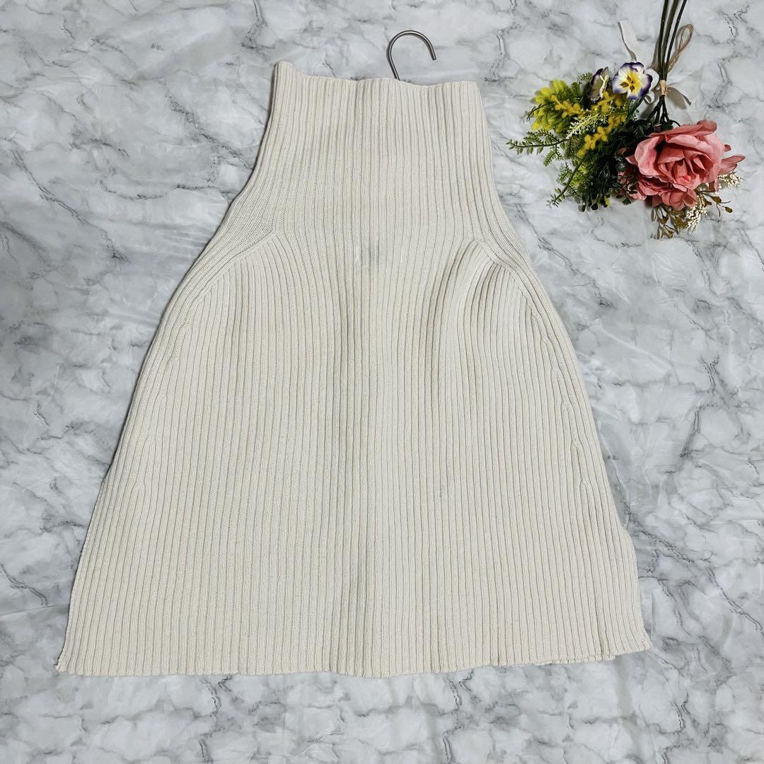 極美品✨スローブイエナ　ファインウール スヌード リブニットポンチョ2023AW
