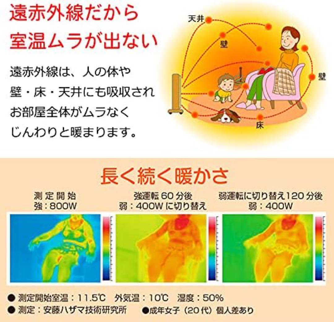 サンルミエ キュート 遠赤外線暖房器 E800LS - 電気ヒーター