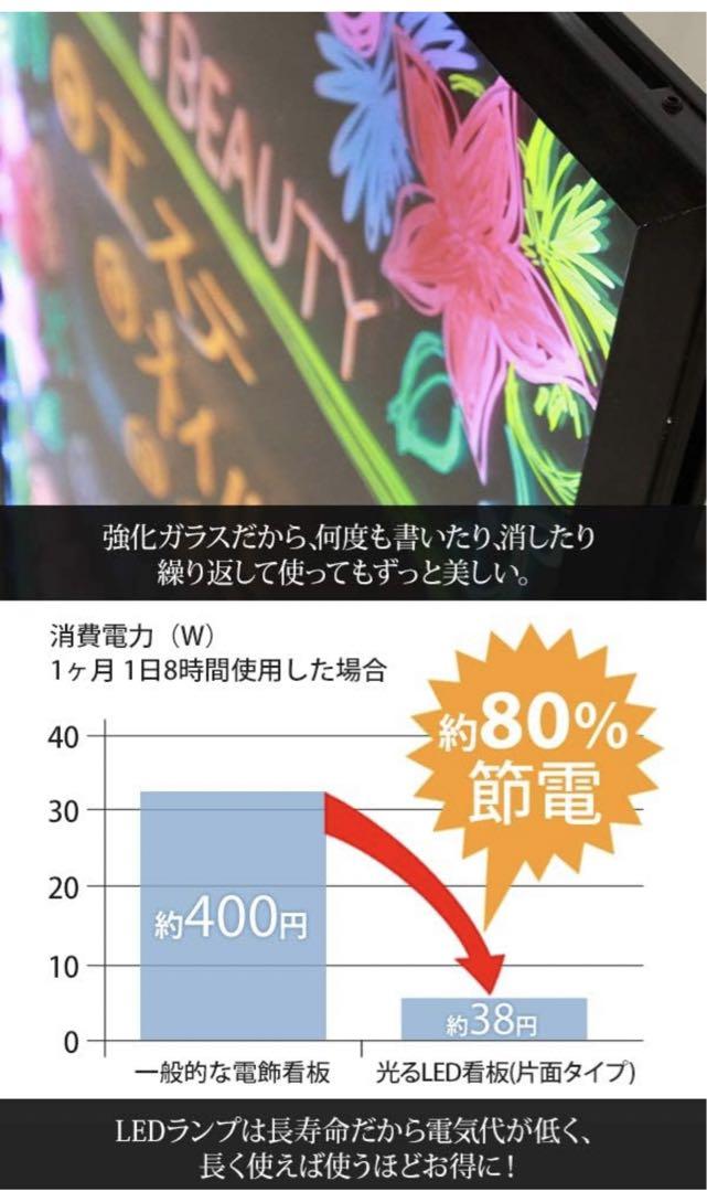 【送料込/専用ペンもプレゼント！】7BEAUTY 光るLED手書き看板