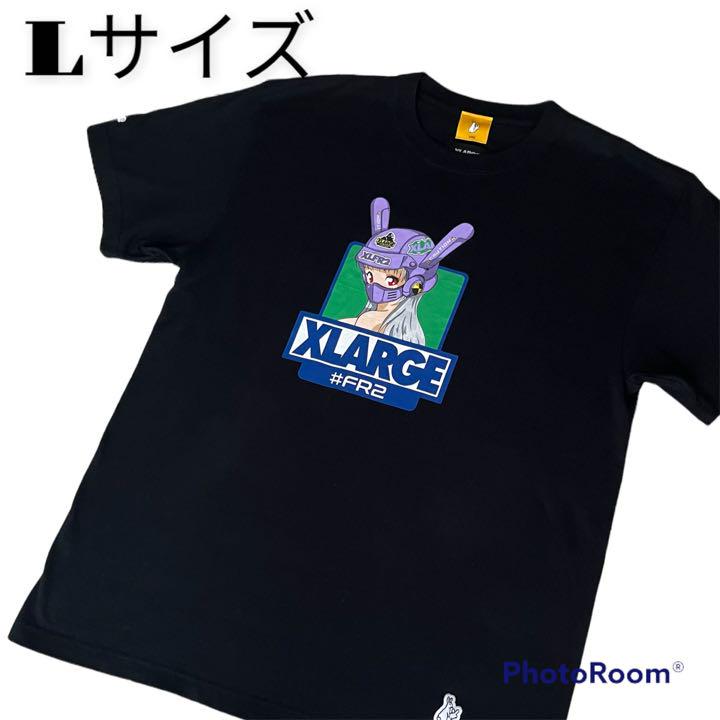 美品 X-LARGE エクストララージ #FR2 コラボ Tシャツ 黒 プリント 美品 X-LARGE エクストララージ #FR2 コラボ Tシャツ 黒 プリント