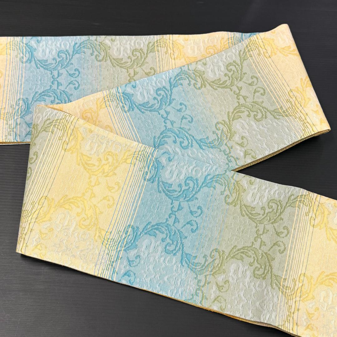 半巾帯 正絹 西陣織 雪花絞り 半巾帯 正絹 西陣織 雪花絞り