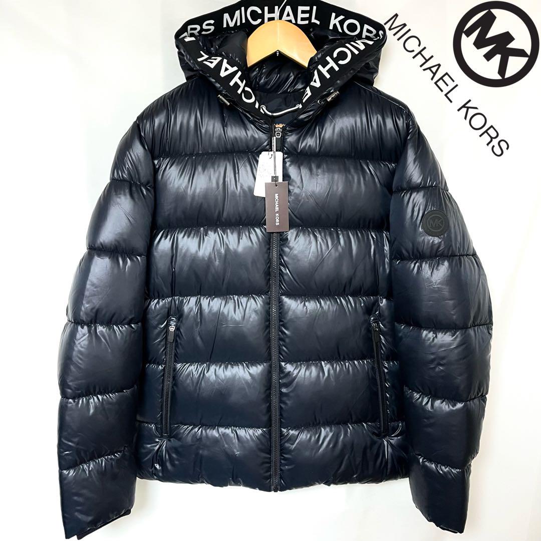 タグ付き MICHAEL KORS ロゴテープ パッファージャケット XL