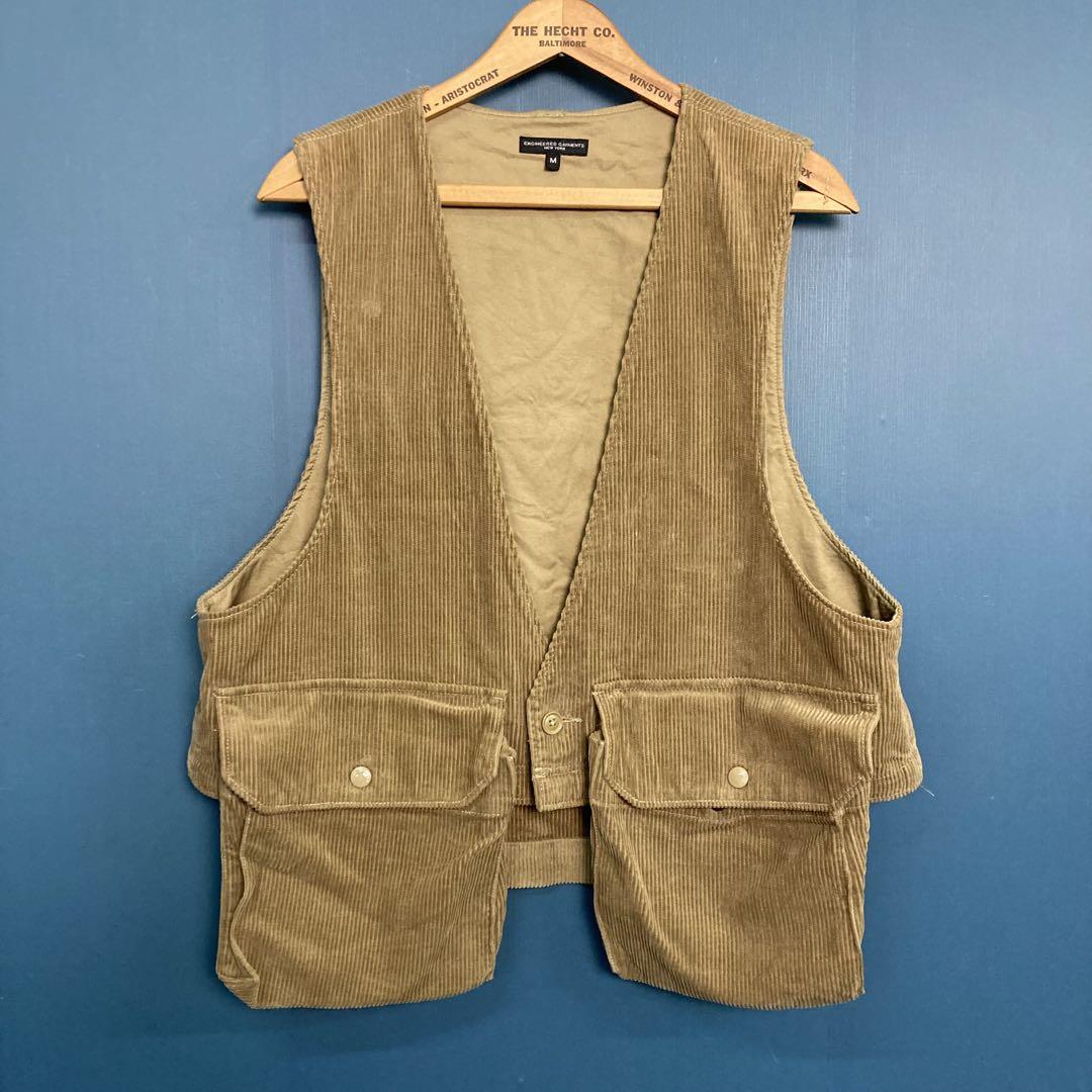 アメリカ製 ハンティング ロング ベストカーキ コーデュロイ ベスト M 新品