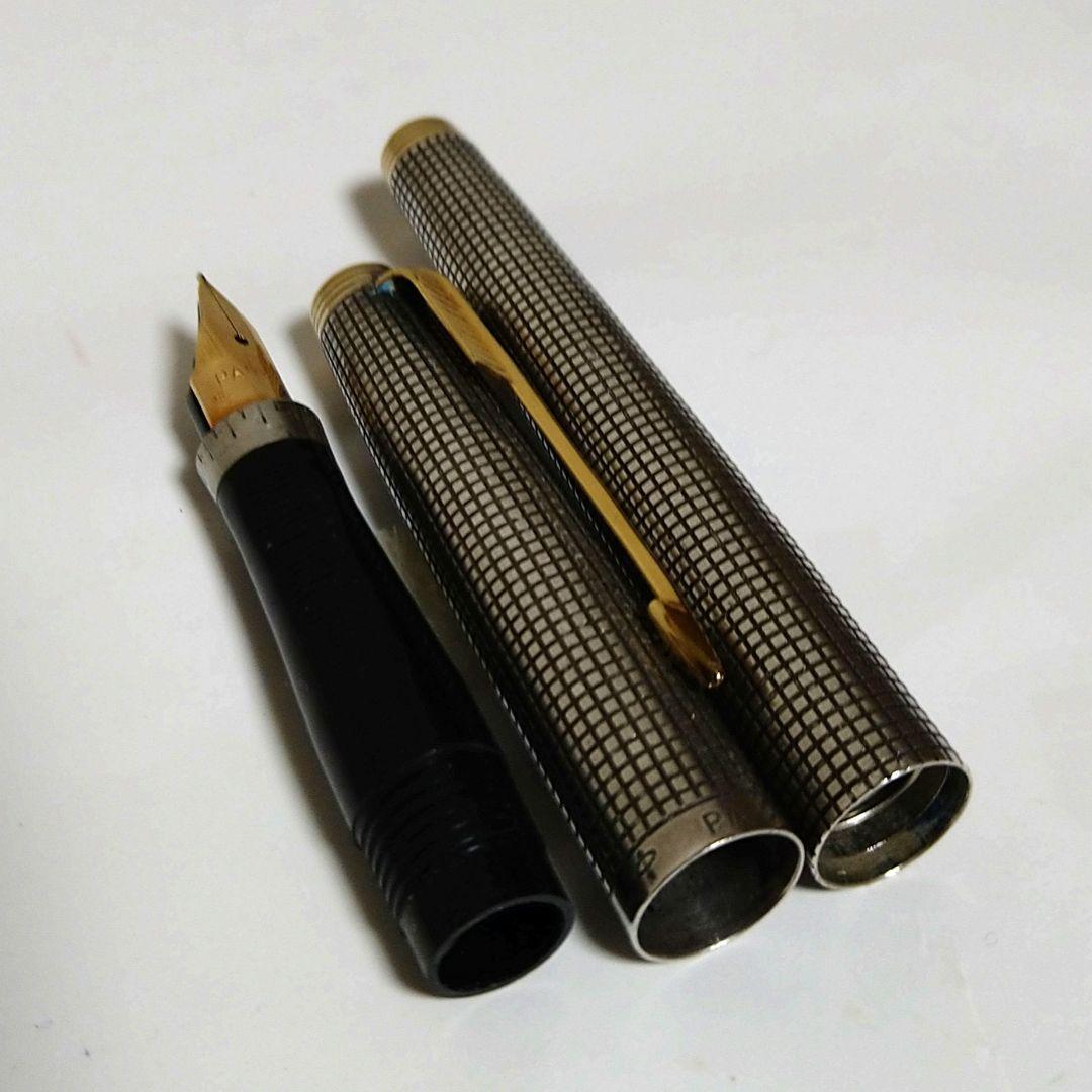 【PARKER】パーカー75　万年筆　スターリングシルバー　シズレ14K　 XF