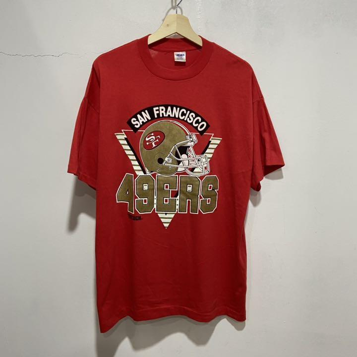 90s チームロゴTシャツ 赤 q2ySO-m39196156987 サンフランシスコ49ers USA製 25%OFF
