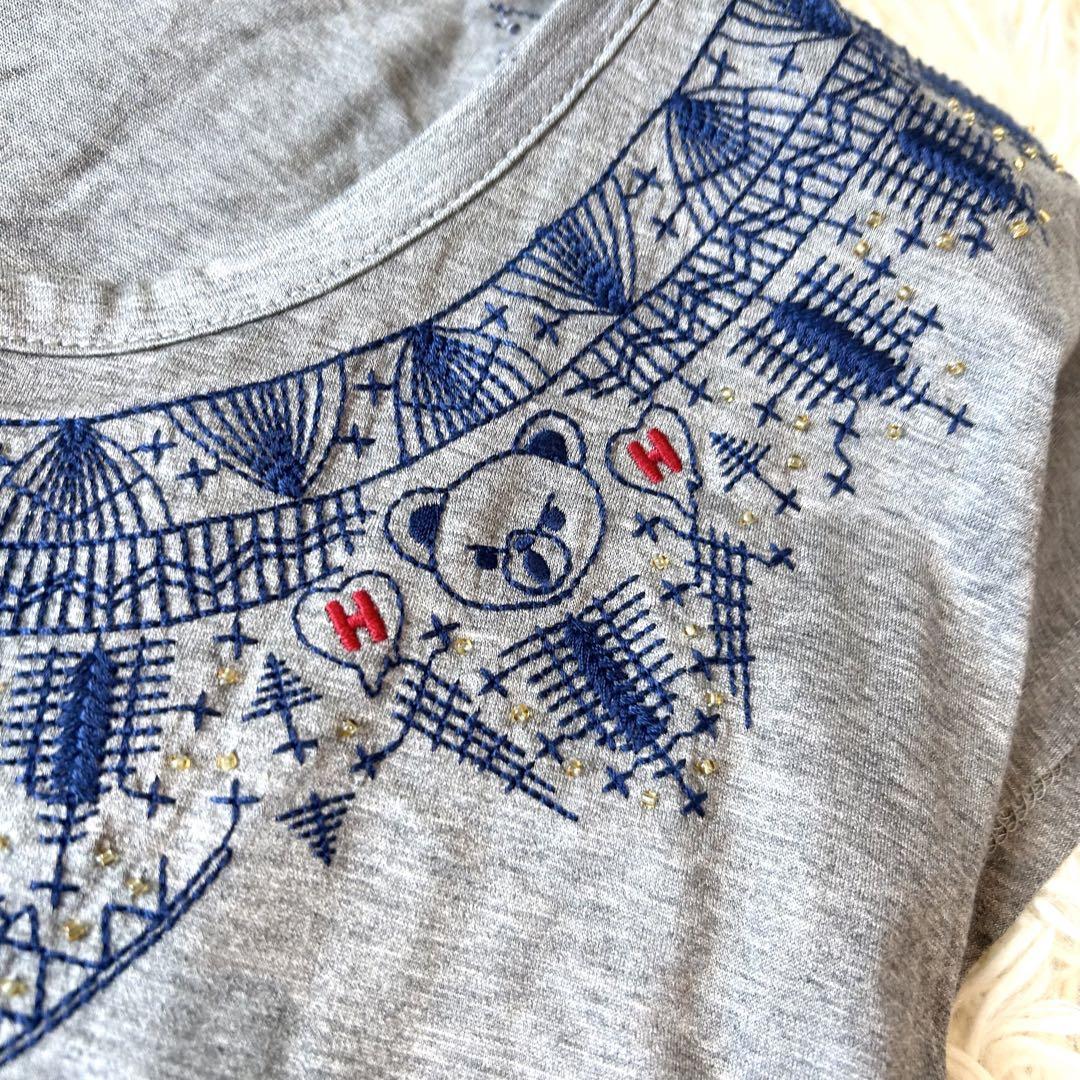 美品 ヒステリックグラマー ヒスベア刺繍 ロングワンピース