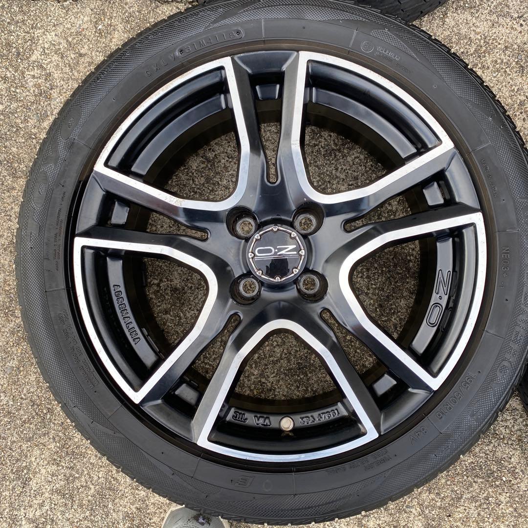 中古溝有り195/50R16+OZ 7J+37 4H/100 デミオ、アクア Yahoo!オークション -「oz 100 16」(タイヤ、ホイール) の落札相場