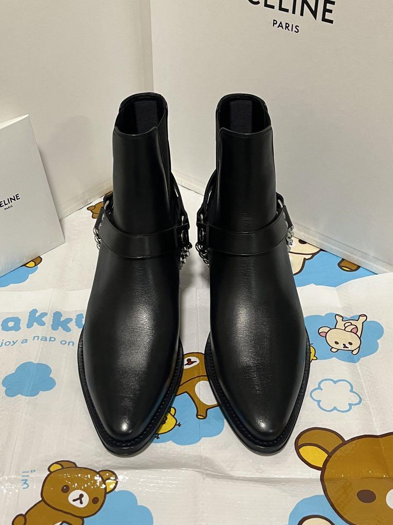良品 セリーヌ カマルグ バイカー チェルシー ブーツ 39