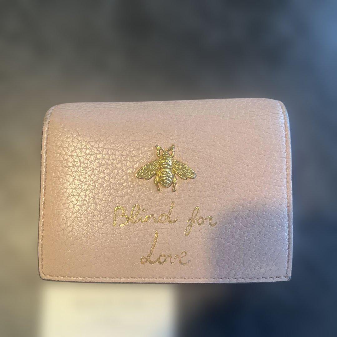 GUCCI Blind for Love 二つ折り財布 ピンク