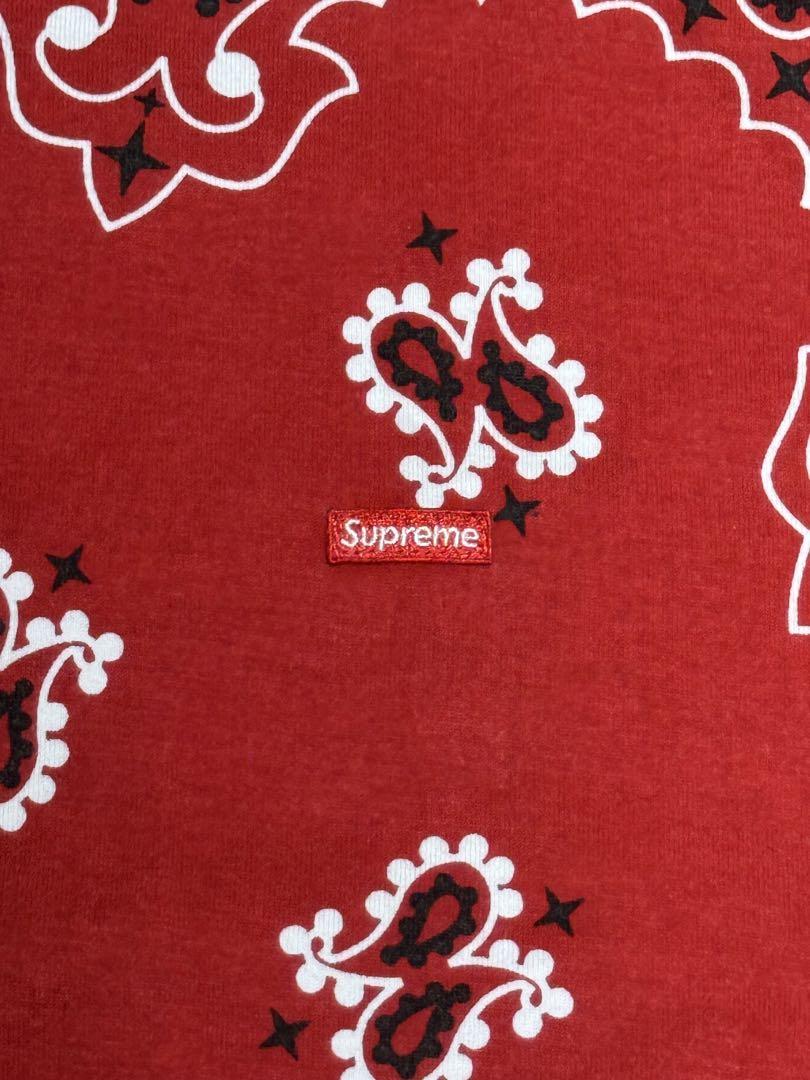 Supreme Small Box Tee Red Bandana XLサイズ