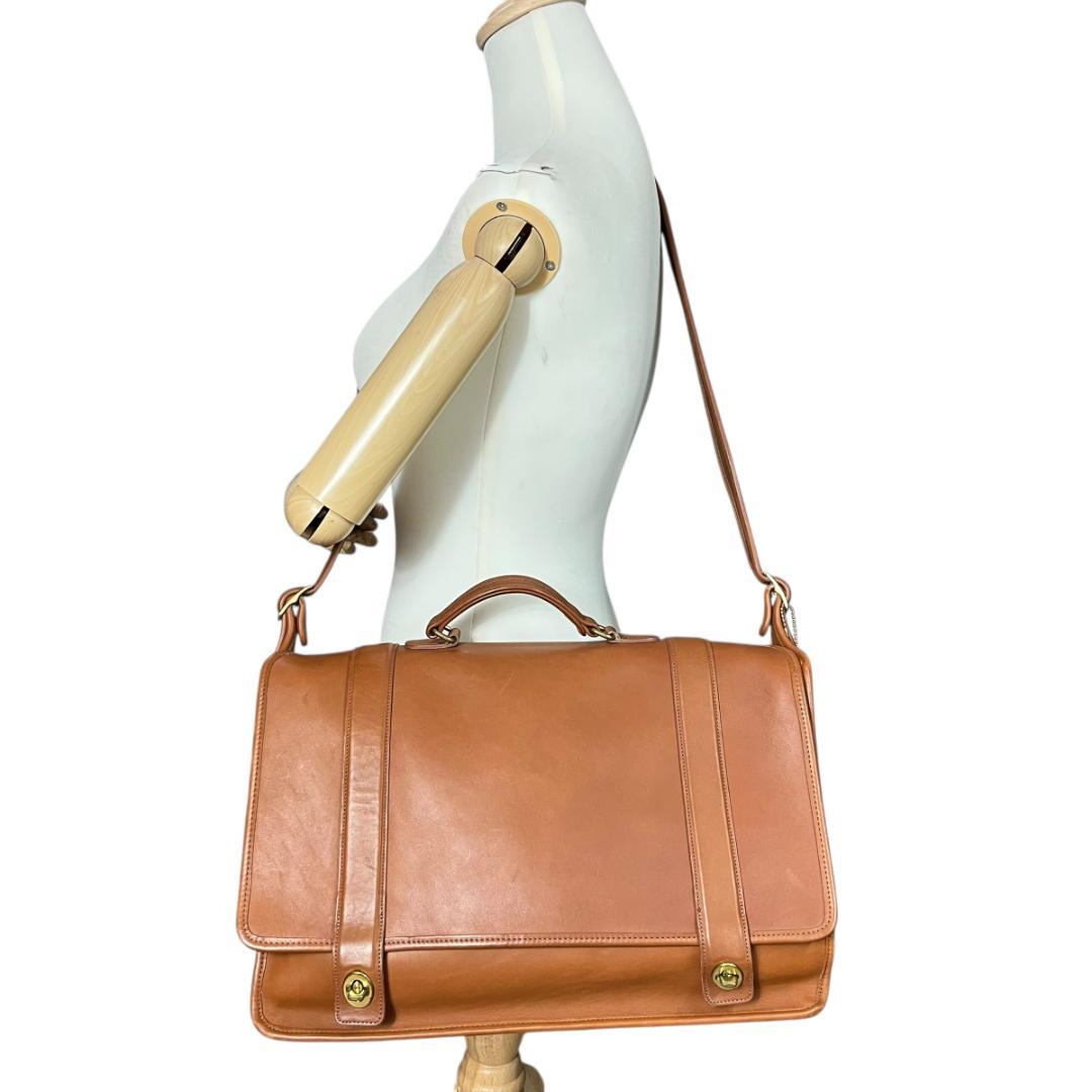 COACH/オールドコーチ 5274 オールレザー ビジネスバッグ ターンロック