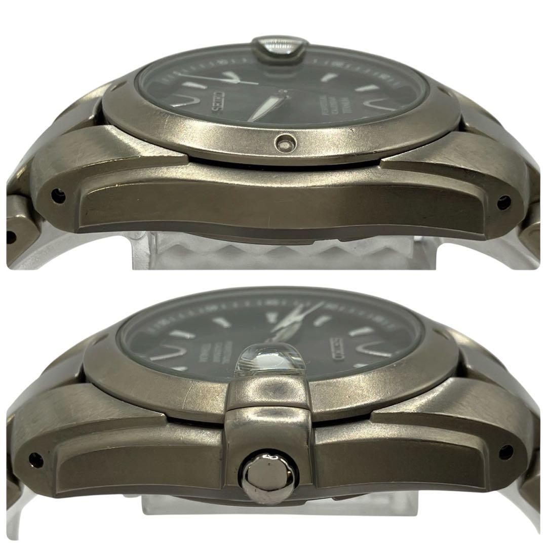 SEIKO セイコー 腕時計　パーペチュアルカレンダー　チタン　 黒文字盤 稼働