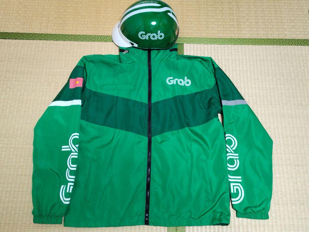 ベトナムgrabバイクタクシージャケットとヘルメットのセット