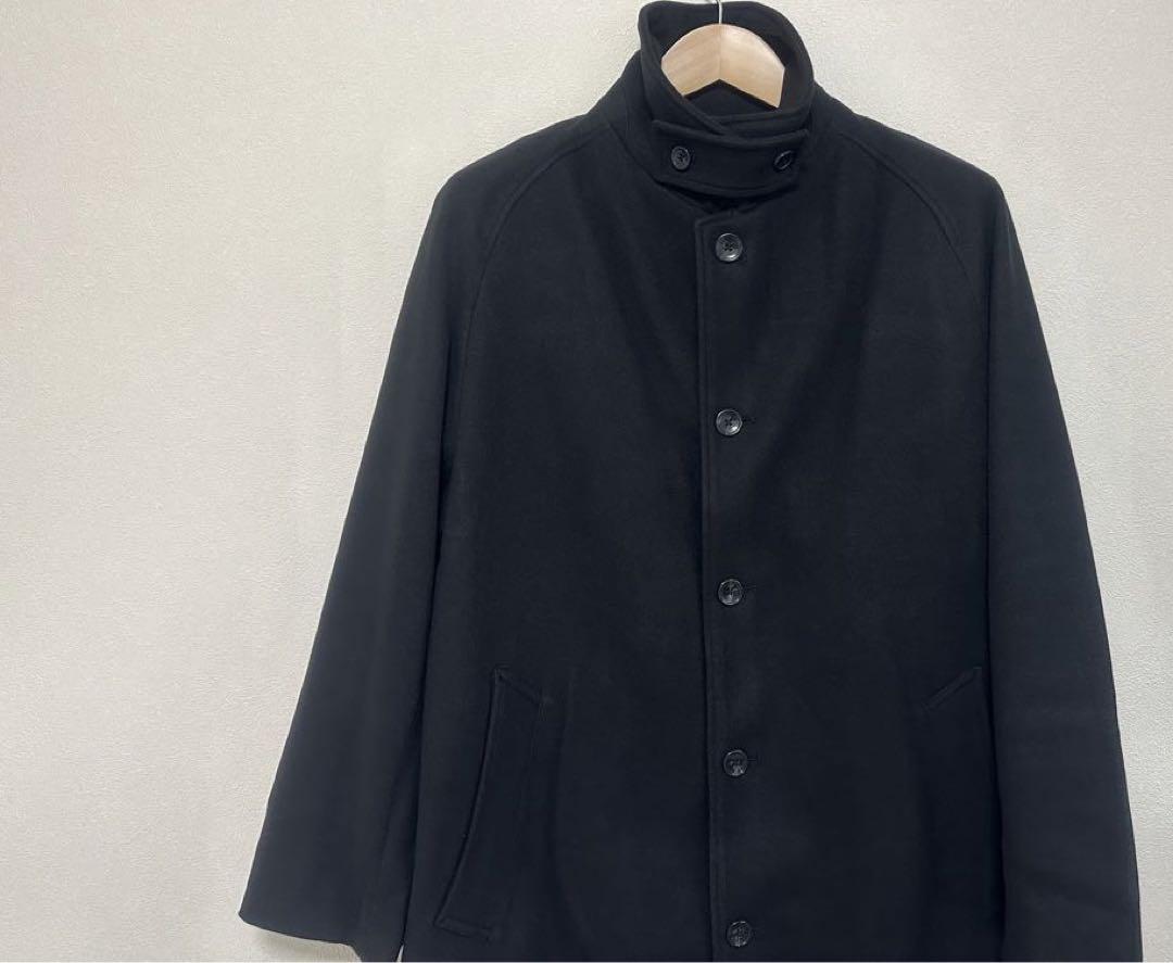 新品　ナノユニバース　ブラック チェスターコート メンズ　スタンディングコート