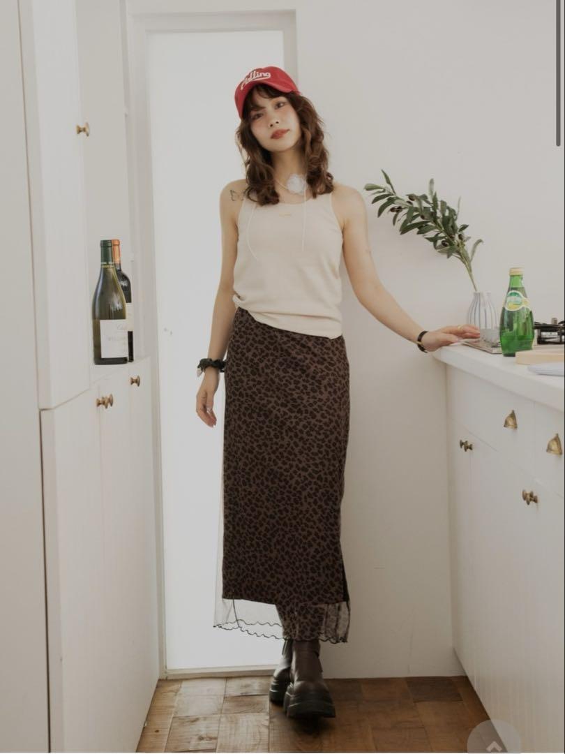 【新品】jumelle layered style skirt レオパード　S