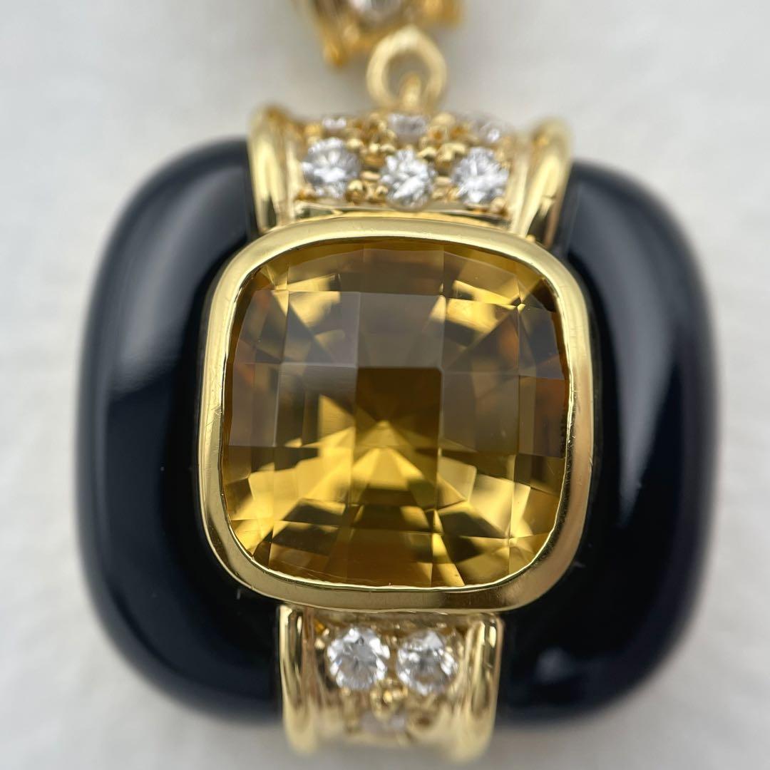 TASAKI k18 シトリン3.82ct ダイヤ0.29ct ペンダントトップ