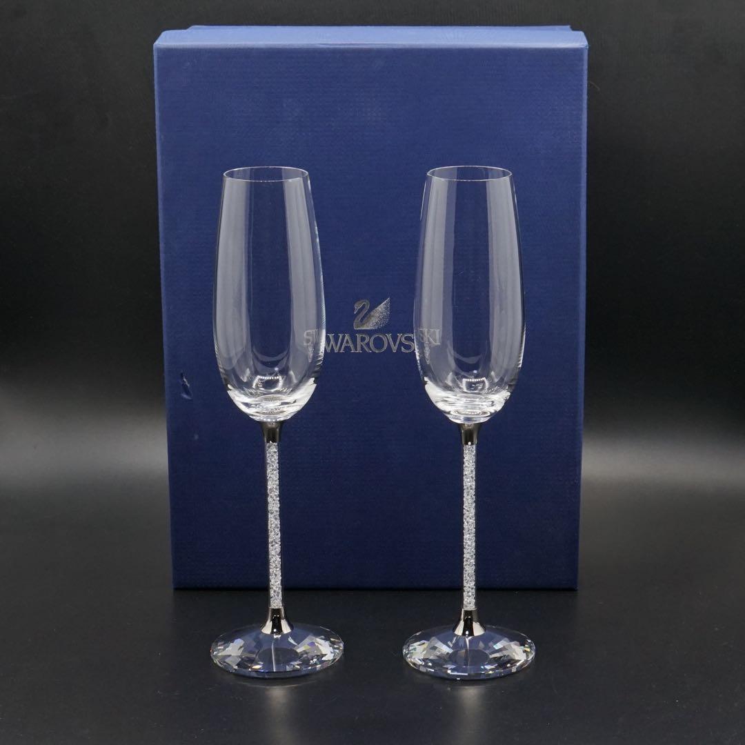 スワロフスキー SWAROVSKI ペア シャンパン グラス クリスタル スワロフスキー SWAROVSKI ペア シャンパン グラス クリスタル