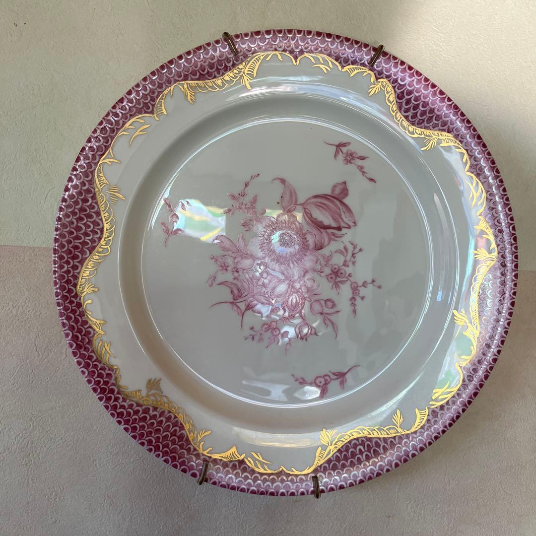 花柄の陶磁器プレート 直径約30cm