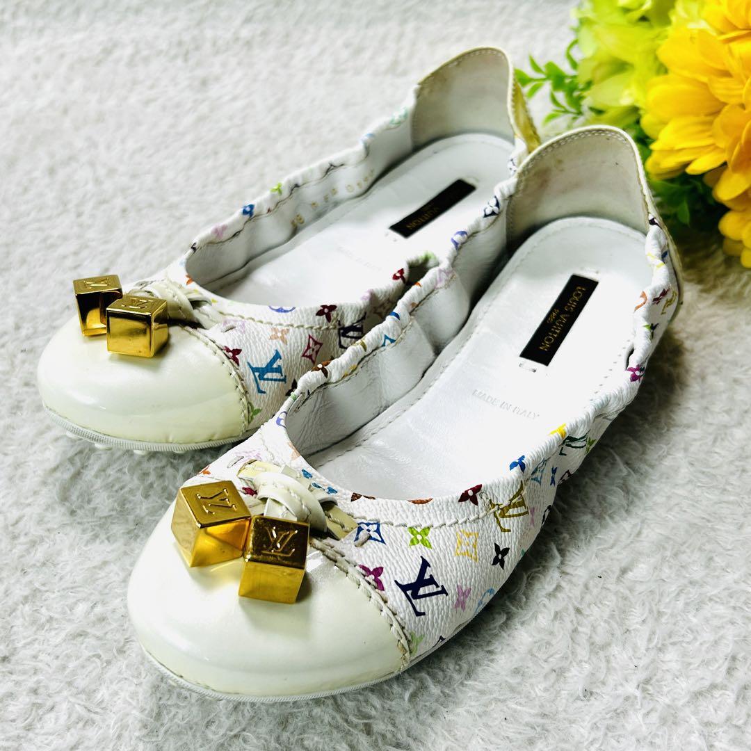美品✨24.5〜25cm】ルイヴィトン バレエシューズ マルチカラー