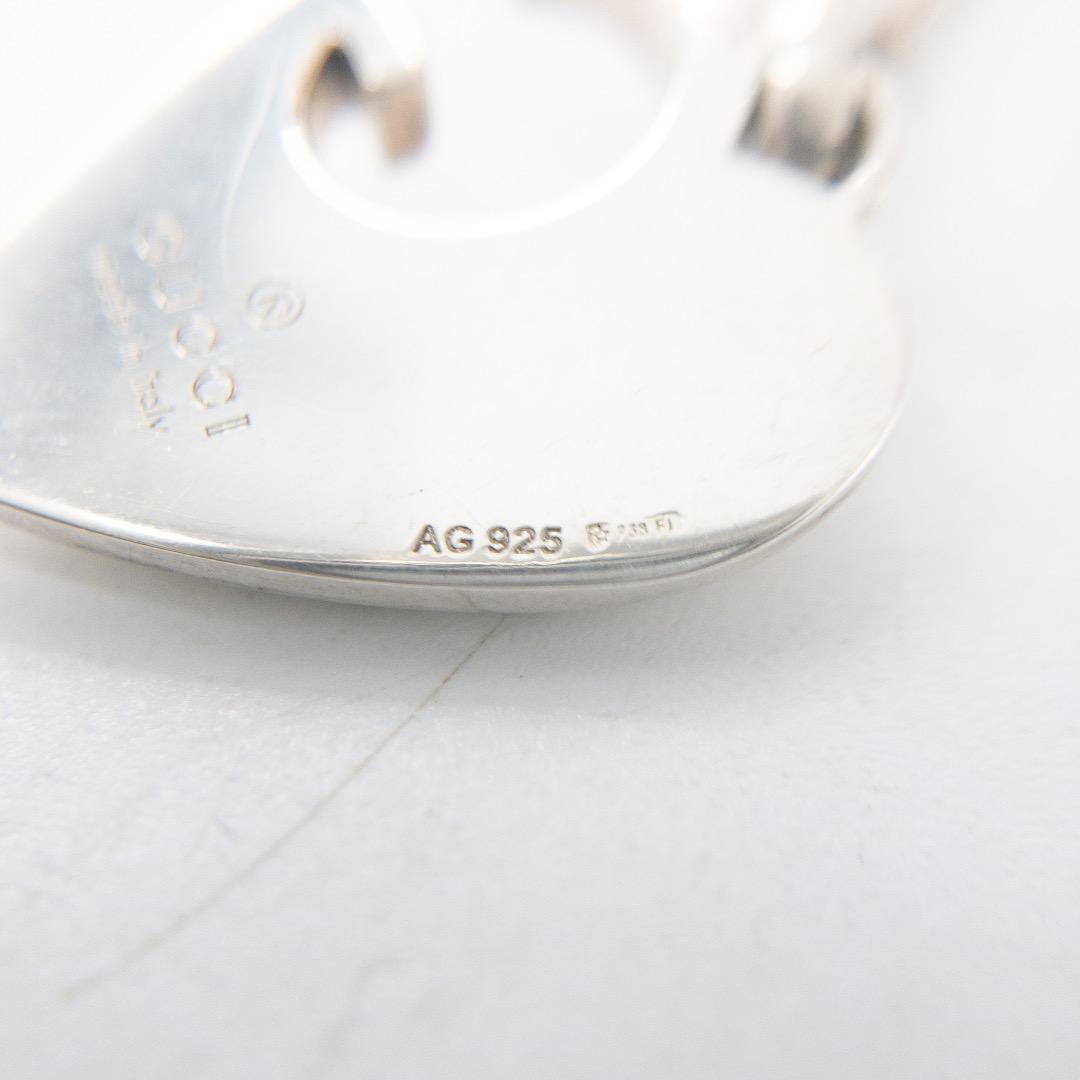 【お買い得】GUCCI ネックレス シルバー ハート Gロゴ SV925