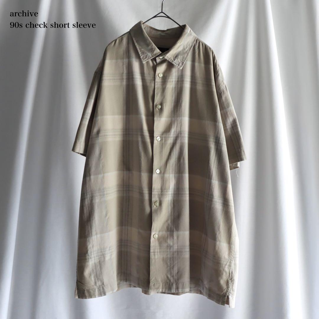 90s beige check shirt sullen tokyo