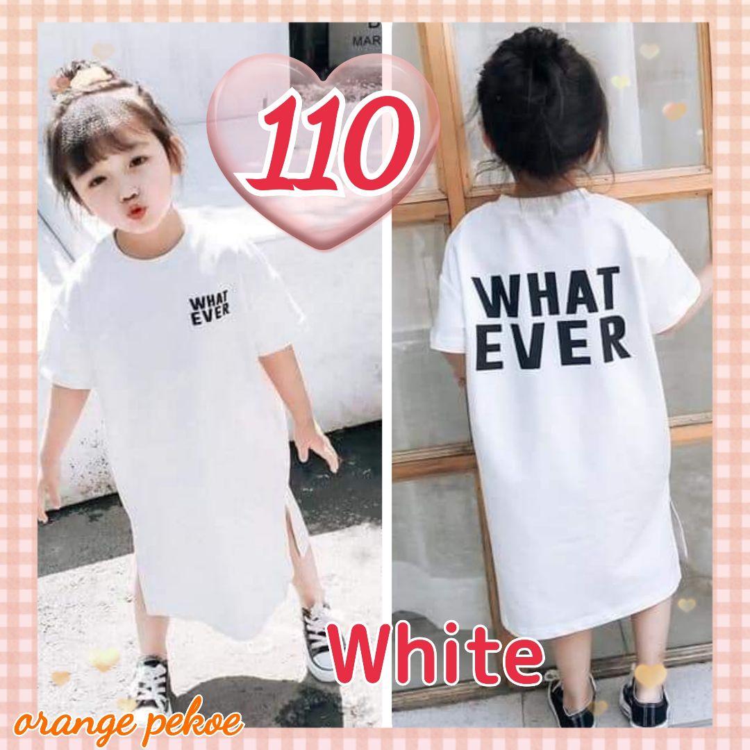 新品♡夏物セール中♡お買い得!キッズ 女の子 110 半袖 ワンピース ホワイト