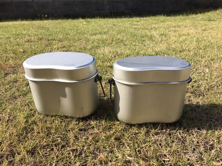 ❤️送料無料　兵式飯ごう　アルミ剥き出し2つセット