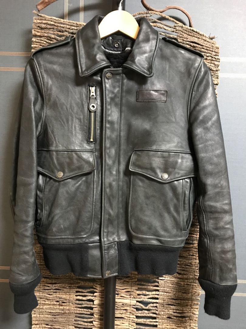 BACKBONE×Schott G-1レザージャケットショット北原哲夫ライダース