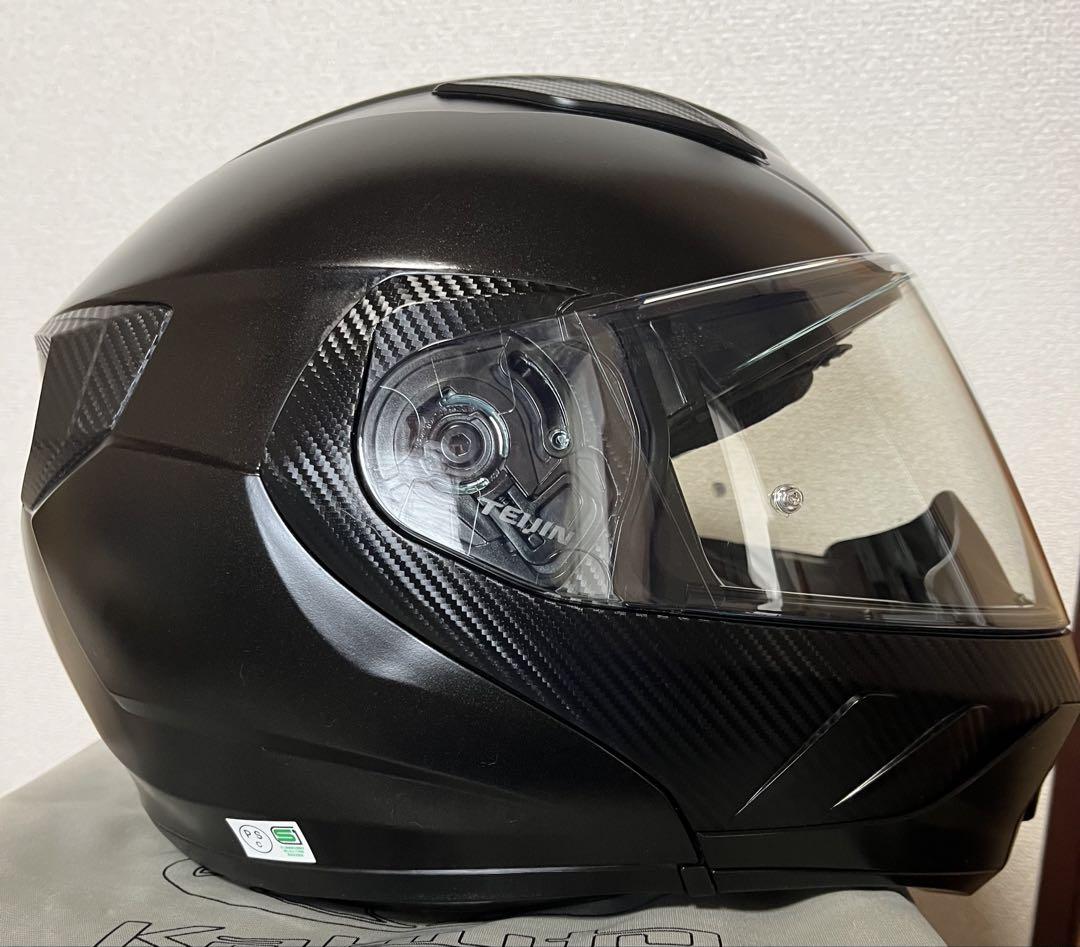 美品 OGKカブトRYUKI フラットブラック Lサイズ 22年12月製造