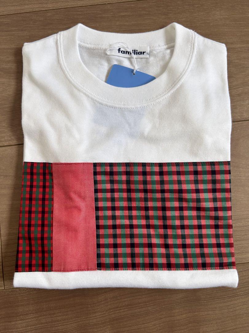 新品タグ付き】ファミリア チェック柄 Tシャツ 120センチ - メルカリ