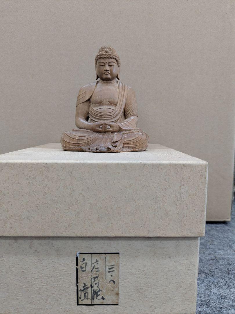 白檀　座阿弥陀　仏像 　約10cm