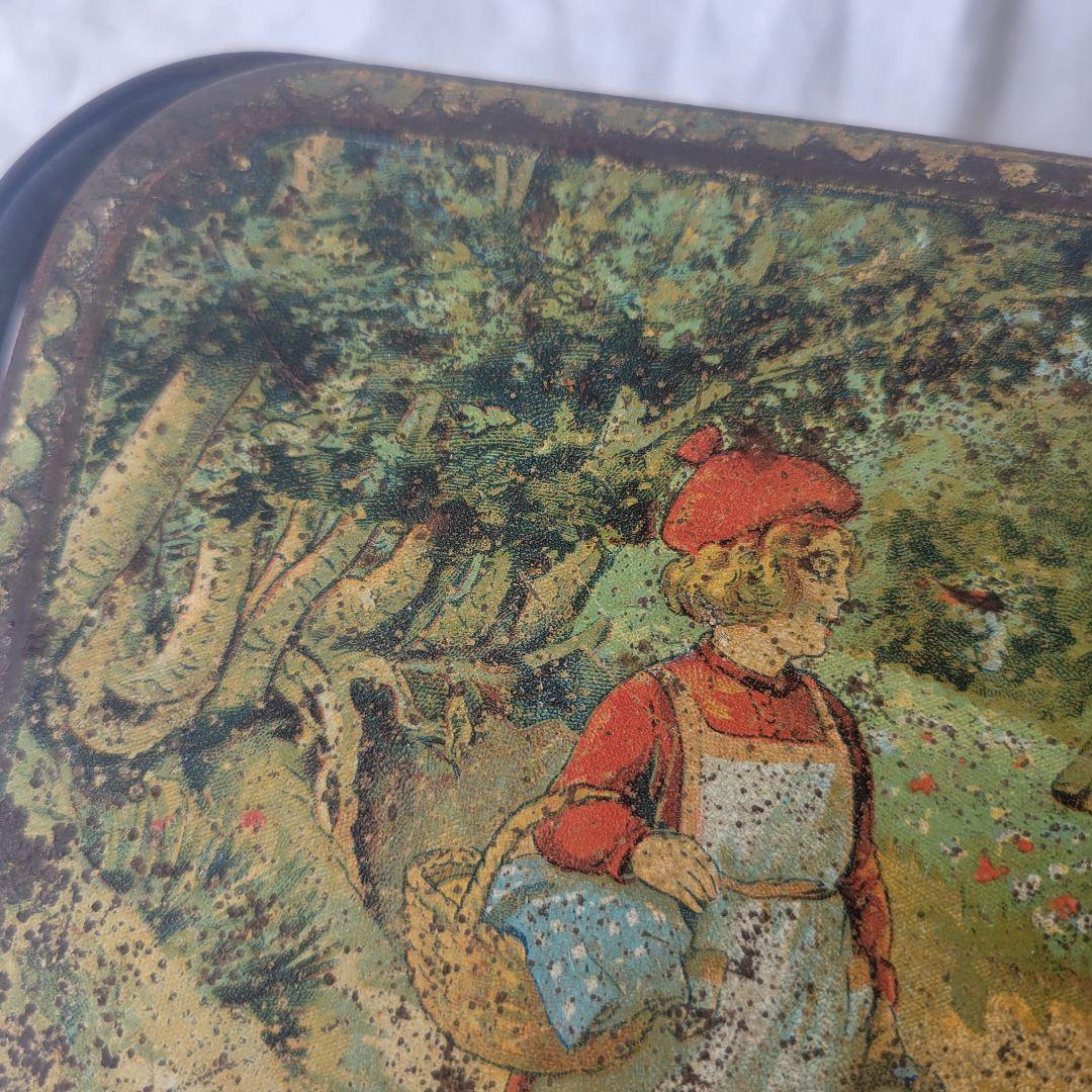 フランスアンティーク イギリス LYONS TEA 紅茶缶 ブリキ缶 Tin