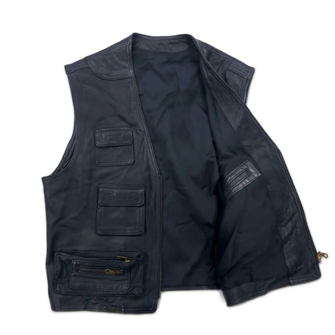 VINTAGE LEATHER HUNTING VEST ユーティリティ レザー