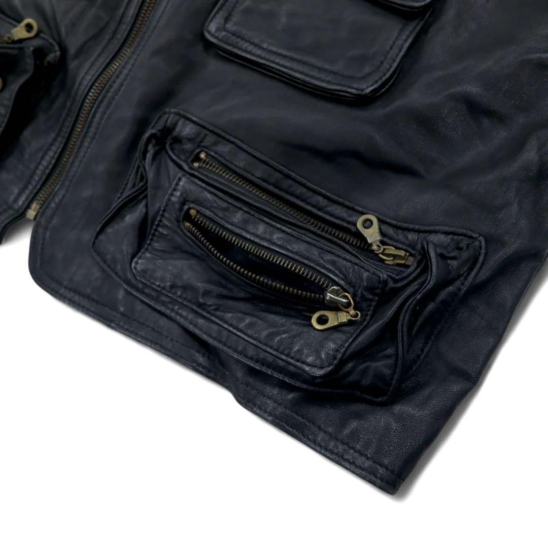 VINTAGE LEATHER HUNTING VEST ユーティリティ レザー