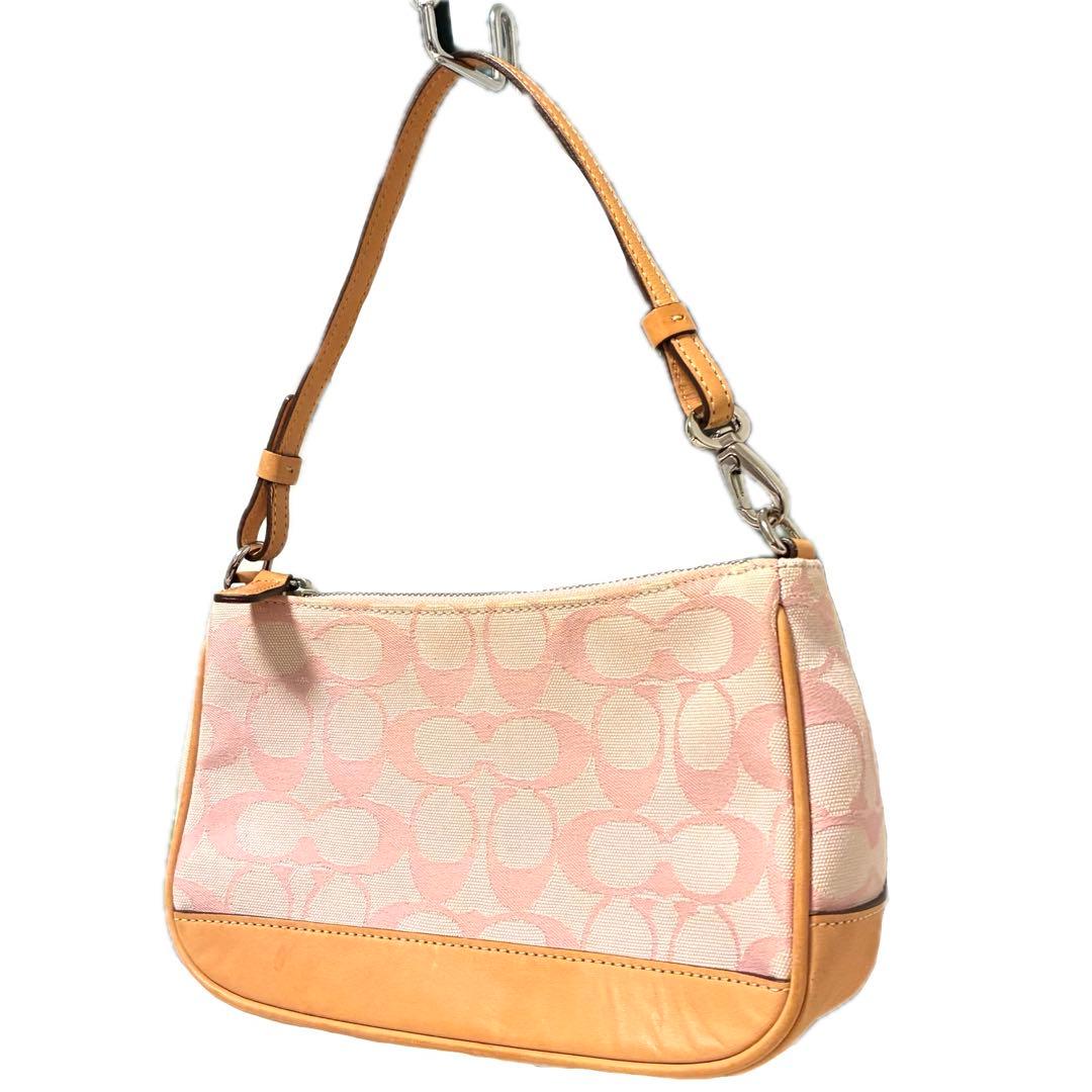 COACH コーチ アクセサリーポーチ シグネチャーピンク 6094