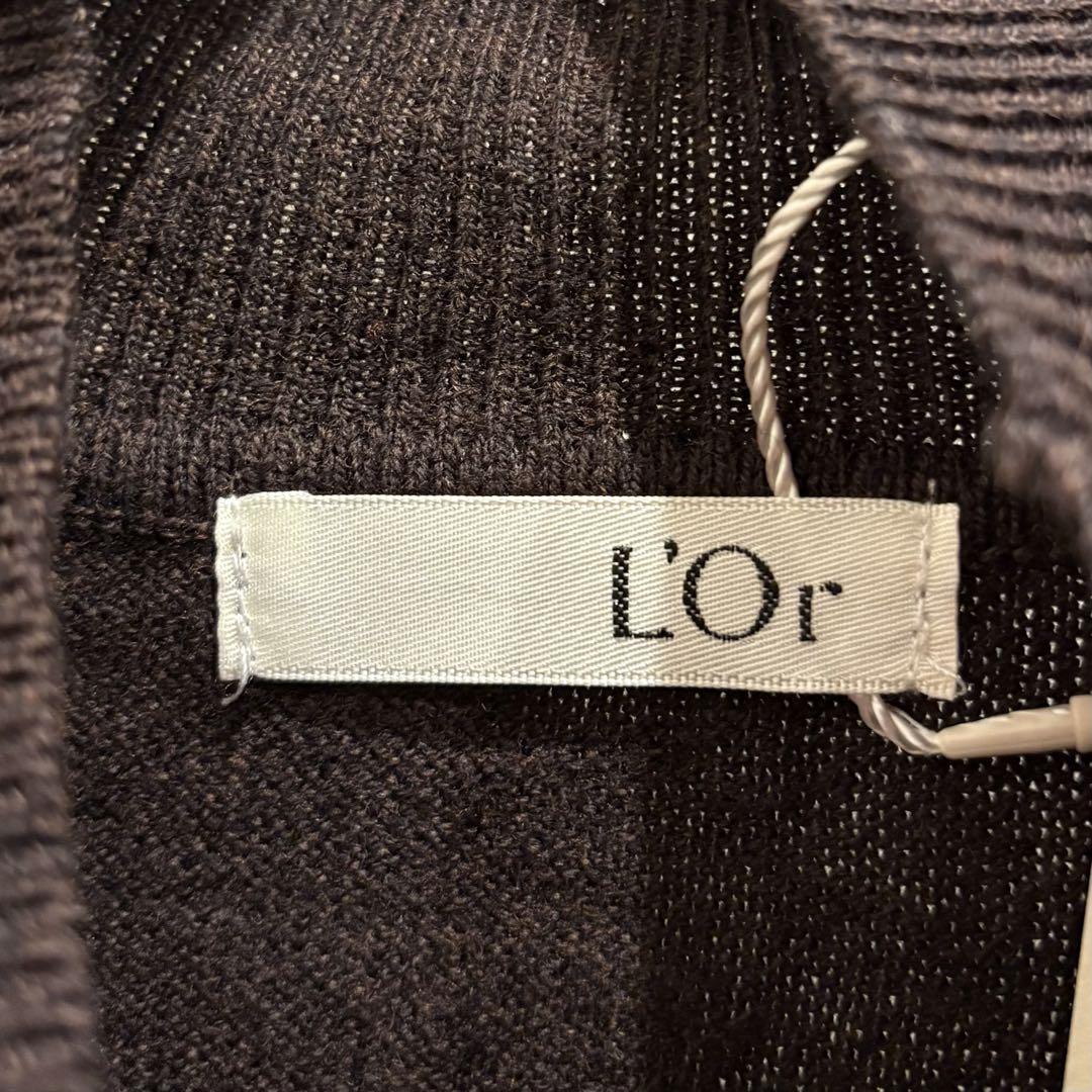 L'Or Front line Knit ダークブラウン コットンカシミヤ L'Or Front line Knit ダークブラウン コットンカシミヤ - メルカリ