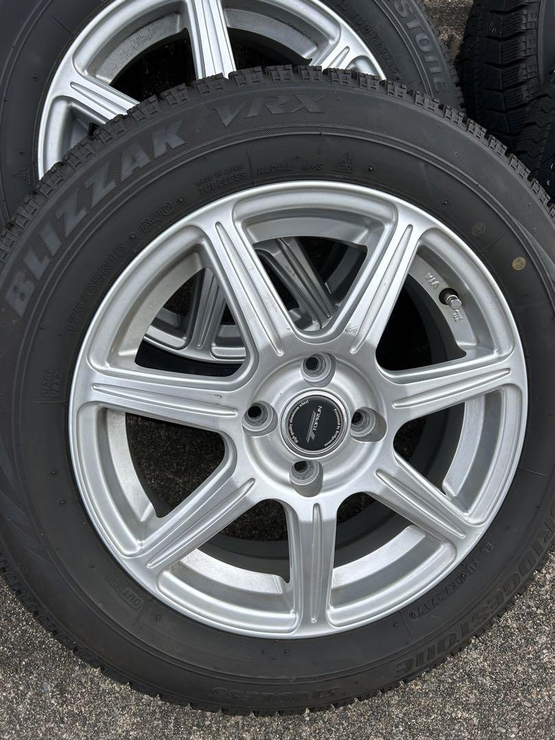 【ブリヂストン　VRX】175/65R15 4穴アルミホイール付　早い者勝ち！