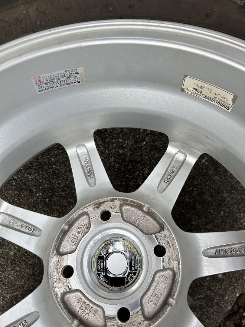 【ブリヂストン　VRX】175/65R15 4穴アルミホイール付　早い者勝ち！