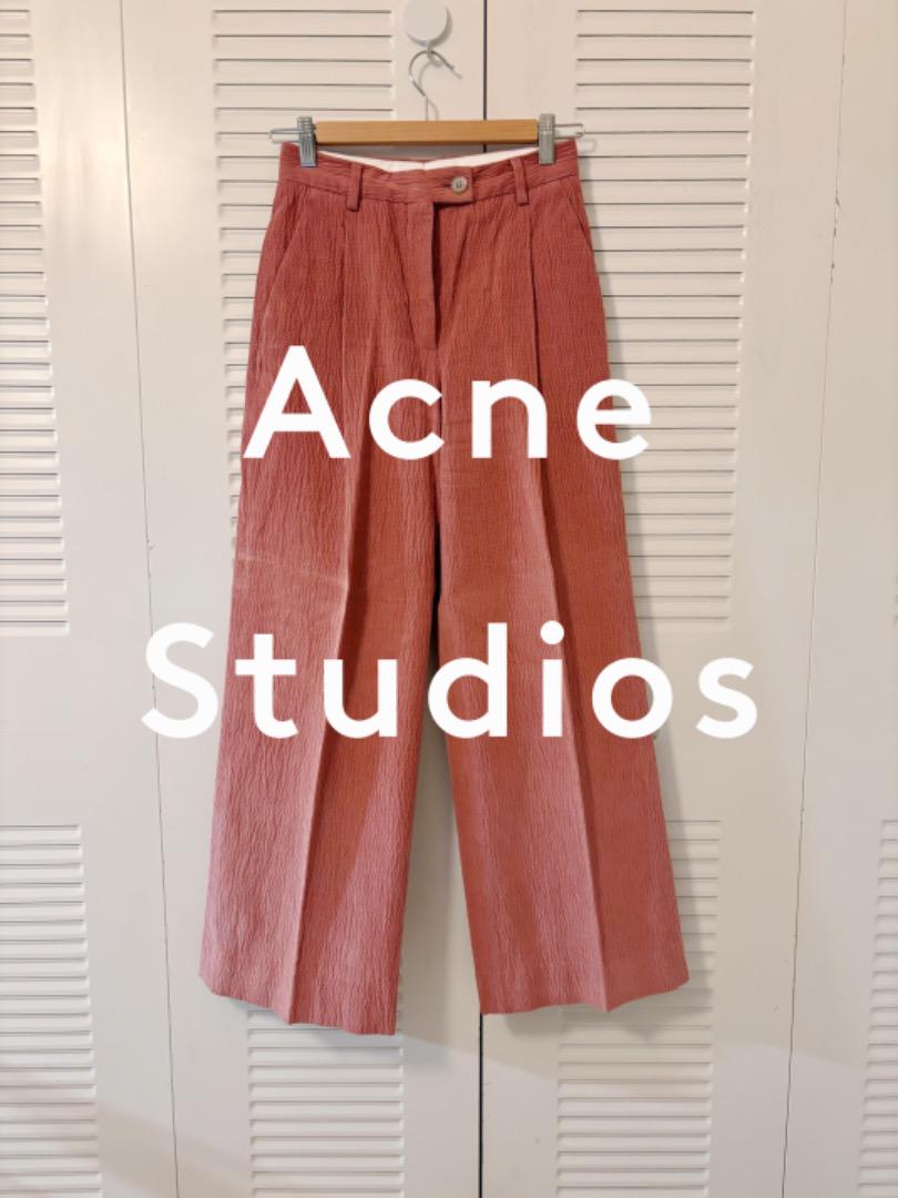 Acne Studios ピンク ワイドパンツ コーデュロイ アクネ サイズ34