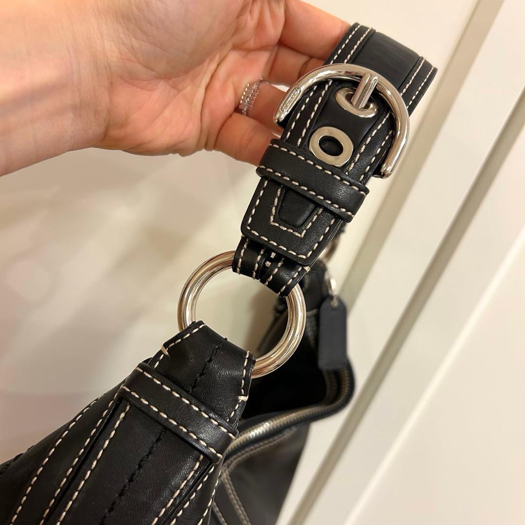 Coach 10031 コーチ ホーボー レザー ショルダーバッグ 黒 y2k Coach 10031 コーチ ホーボー レザー ショルダーバッグ 黒 y2k
