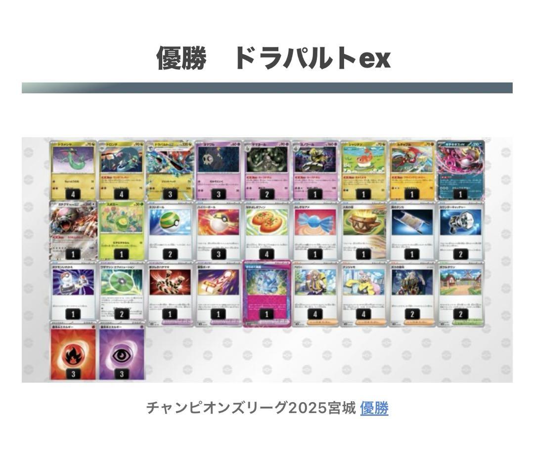 【CL愛知】 優勝 ジュニアリーグ ドラパルトex デッキ ボムドラパルト CL愛知】 優勝 ジュニアリーグ ドラパルトex デッキ