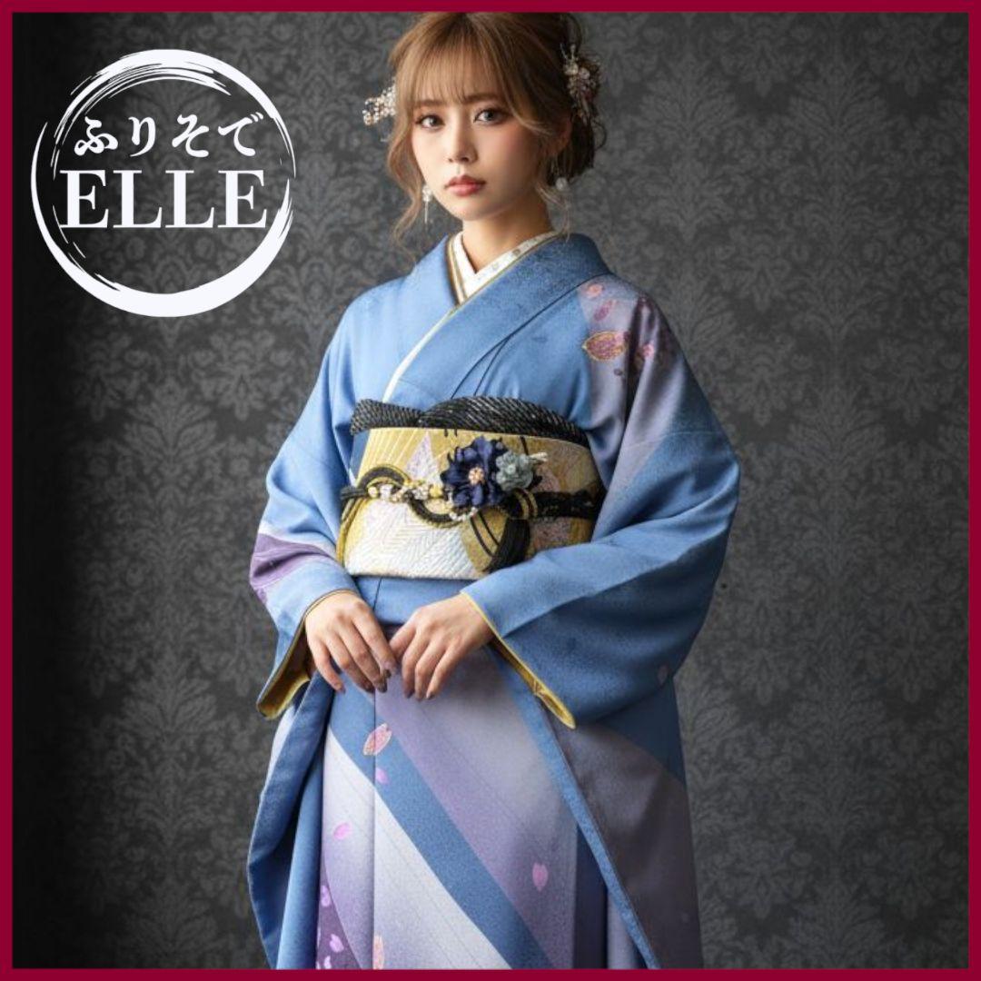 振袖フルセット(8点)・金駒刺繍・高級手縫い・桜模様・正絹・逸品