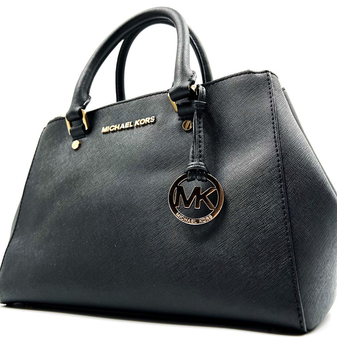 MICHAEL KORS マイケルコース ハンドバッグ サッチェル レザー 黒