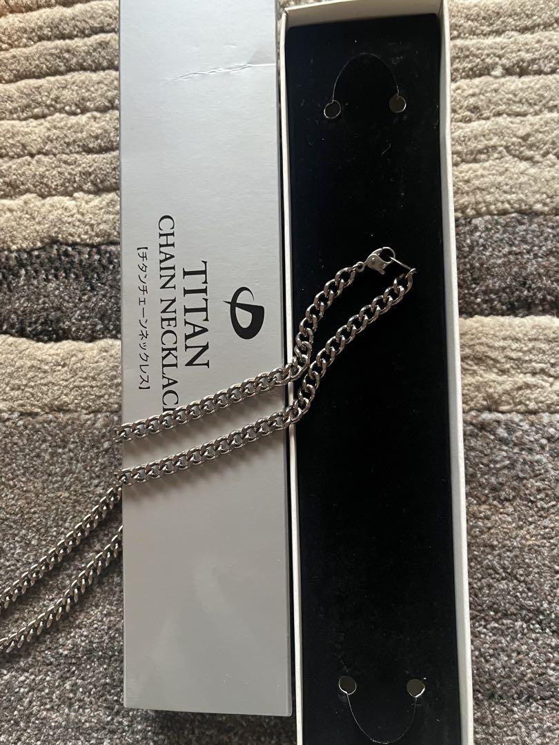 ファイテン　チタンチェーンネックレス50cm