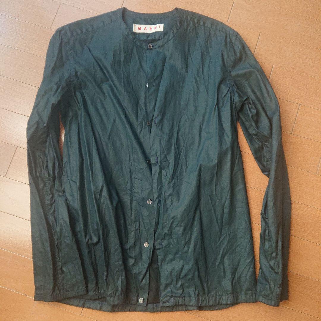 マルニ MARNI ノーカラーシャツ 48 マルジェラ ドリスヴァンノッテン