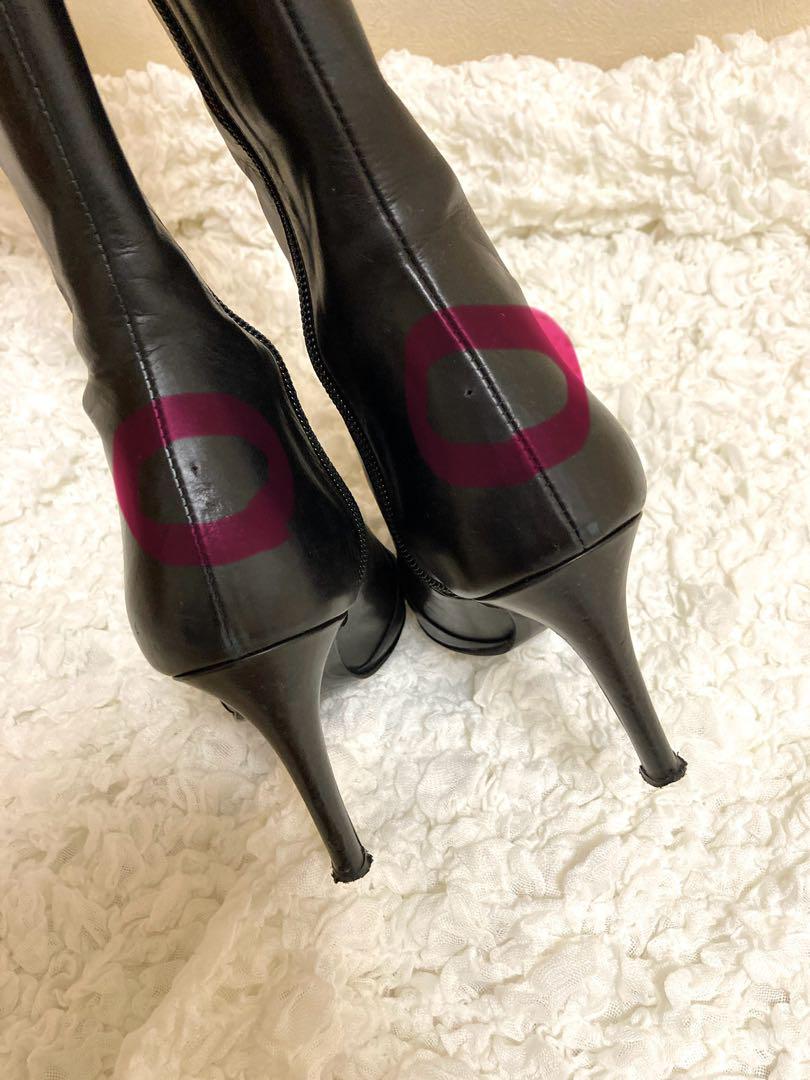 COULEUR VARIE ブーツ 黒 クロール バリエ　ロング　ニーハイブーツ