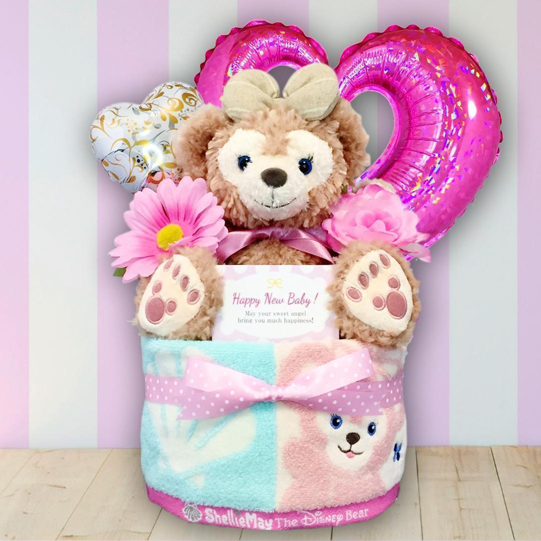 ★出産祝いに大人気！シェリーメイ豪華パペットおむつケーキ 女の子