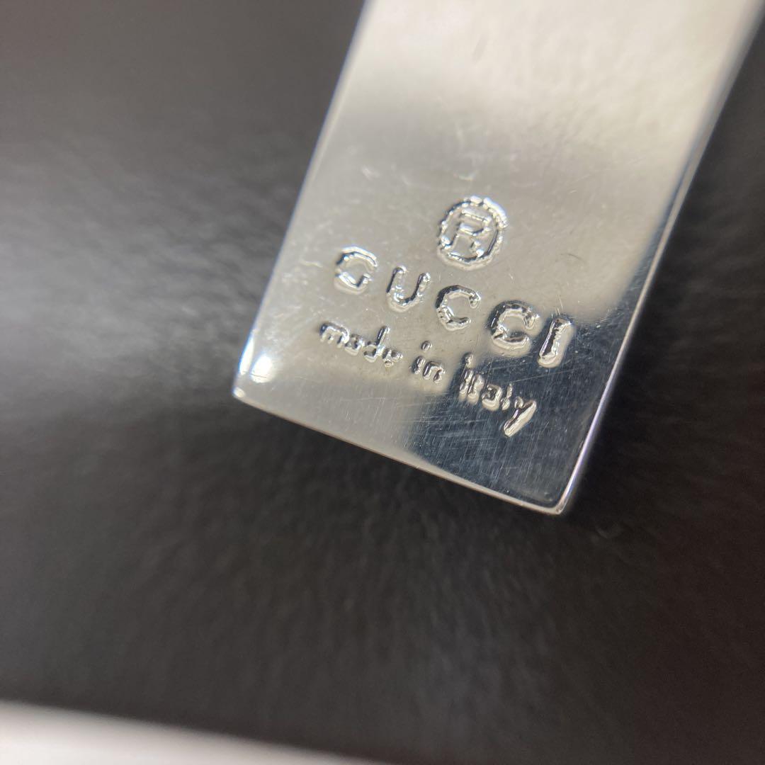 GUCCI ネックレス 925 ダブルボールチェーン タグ プレート