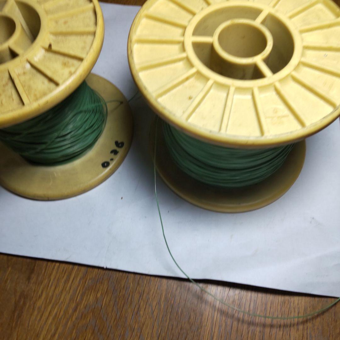 0.26mm 緑ジュンフロン線 ２巻 あわせて５００メートル